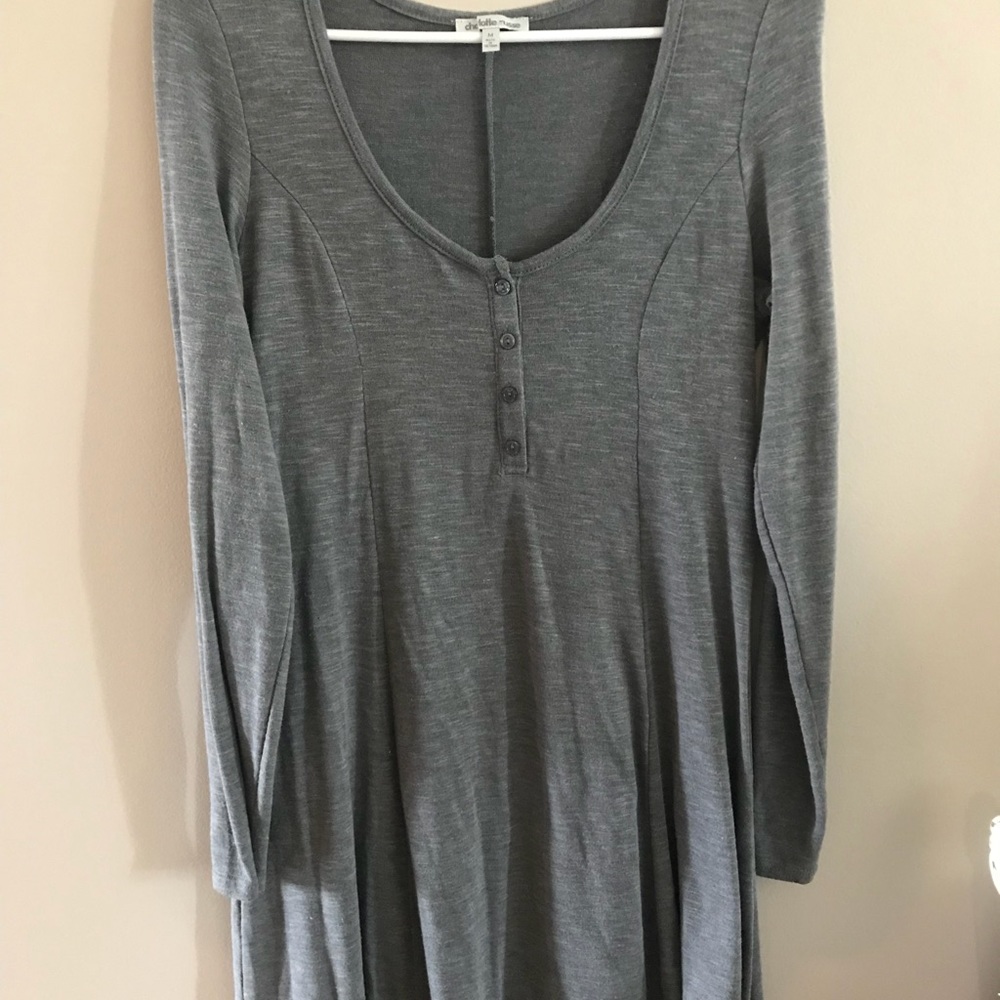 Gray Long Sleeve Dress